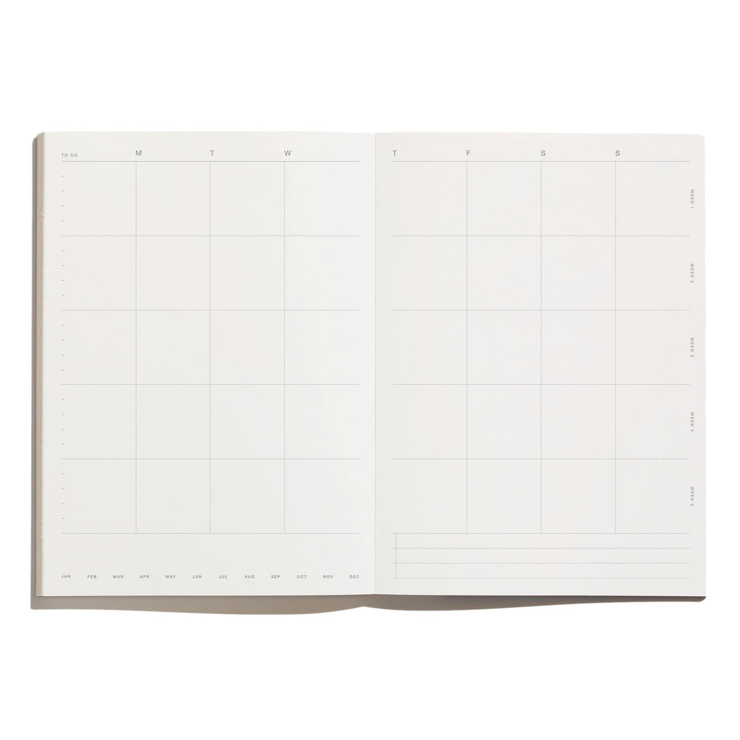 Before Breakfast – One Year Planner Stone Blue (Monthly + To Do) – A5 Monthly Planner (19.6 x 14.1 cm)