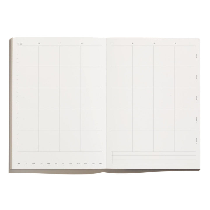 Before Breakfast – One Year Planner Stone Blue (Monthly + To Do) – A5 Monthly Planner (19.6 x 14.1 cm)