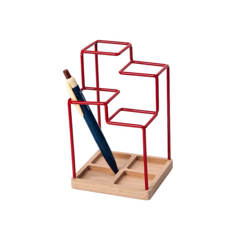 Block Design – Sketch Desk Tidy – Organizador de escritorio Rojo (12 x 8 cm)