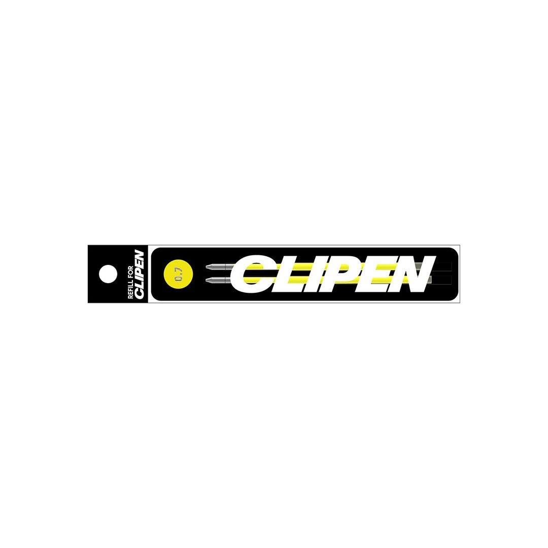Clipen – Neon Lemon – Dos repuestos para bolígrafo 0,7 mm Amarillo Neón