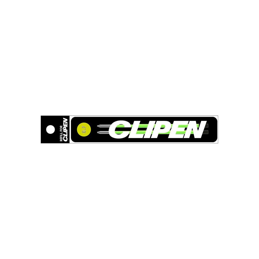 Clipen – Neon Muscat – Two Ballpoint Refills 0.7 mm Neon Green
