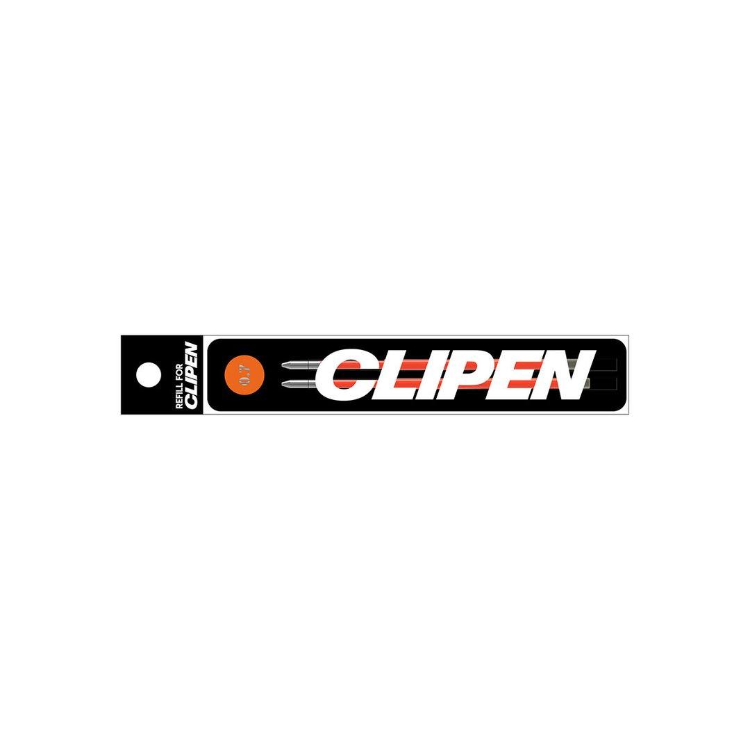 Clipen – Neon Citrus – Two Ballpoint Refills 0.7mm Neon Orange