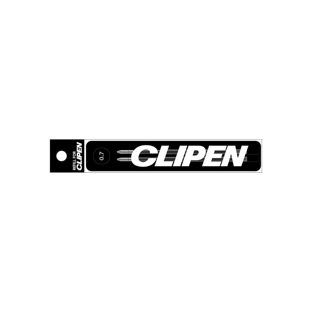 Clipen – Repuestos 0,7 mm - Dos repuestos para bolígrafo tinta negra