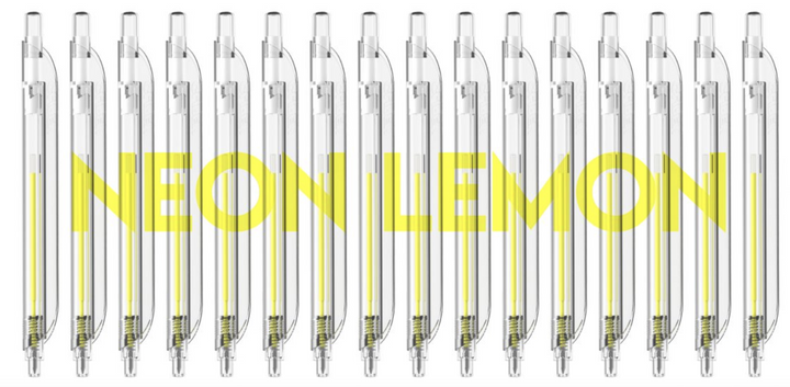 Clipen – Neon Lemon – Dos repuestos para bolígrafo 0,7 mm Amarillo Neón