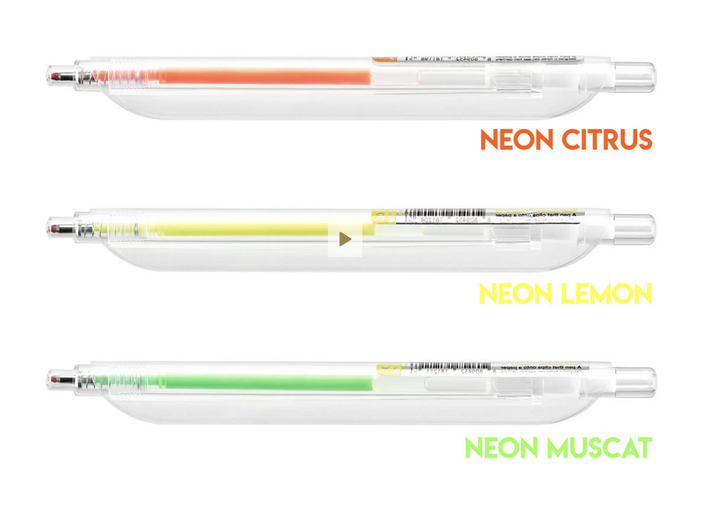 Clipen – Neon Lemon – Dos repuestos para bolígrafo 0,7 mm Amarillo Neón