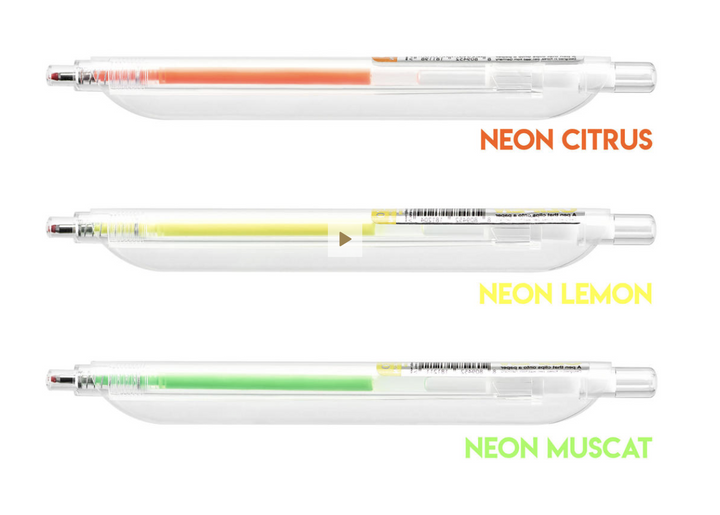 Clipen – Neon Citrus – Dos repuestos para bolígrafo 0,7 mm Naranja Neón
