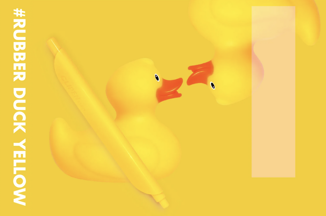 Clipen – Rubber Duck Yellow – Ballpoint Pen and Clip (14.7 cm)