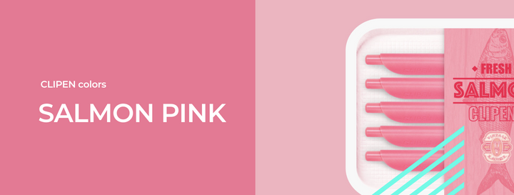 Clipen – Salmon Pink – Ballpoint Pen and Clip (14.7 cm)