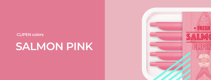 Clipen – Rose saumon – Stylo bille et clip (14,7 cm)