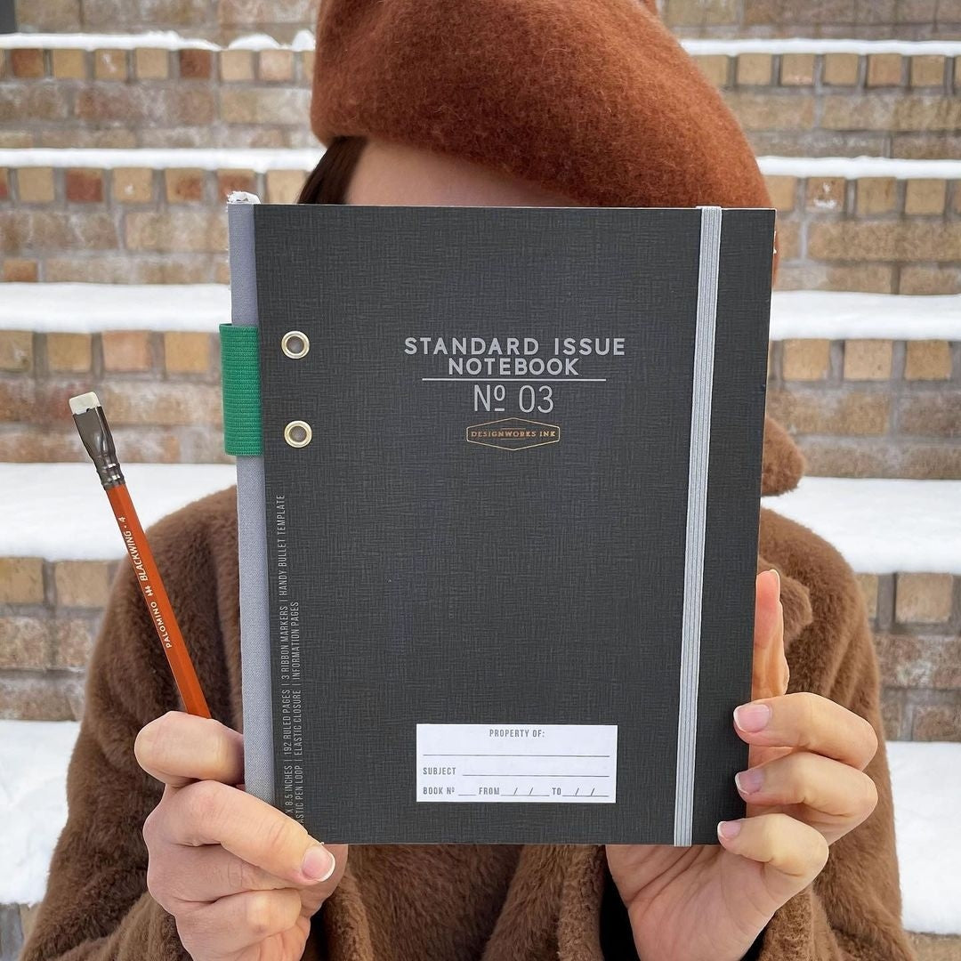 Designworks Ink Standard Issue Notebook No. 3 Black A5 Daily Plann