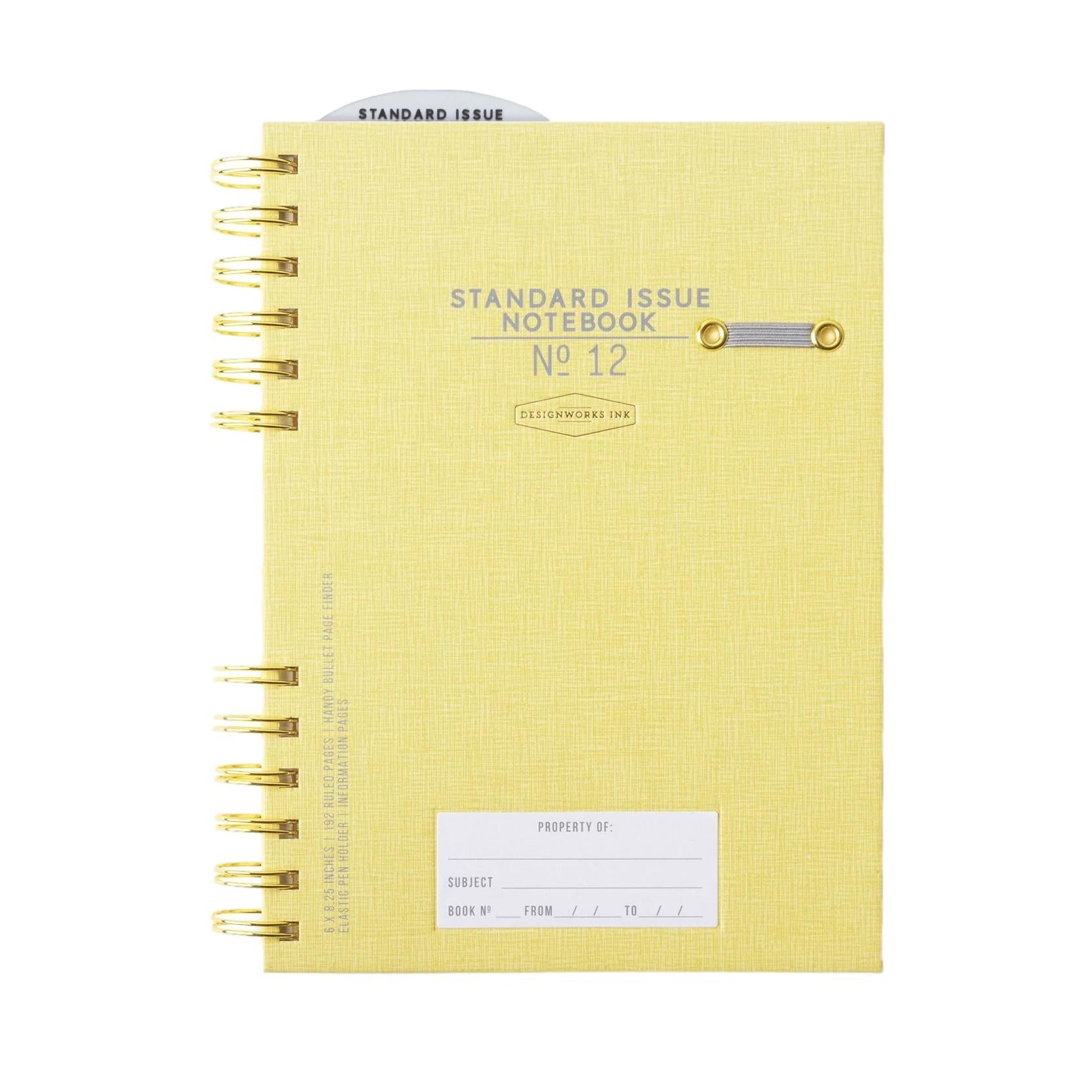 Designworks Ink Standard Issue Notebook No. 12 Ochre Cuaderno Plani