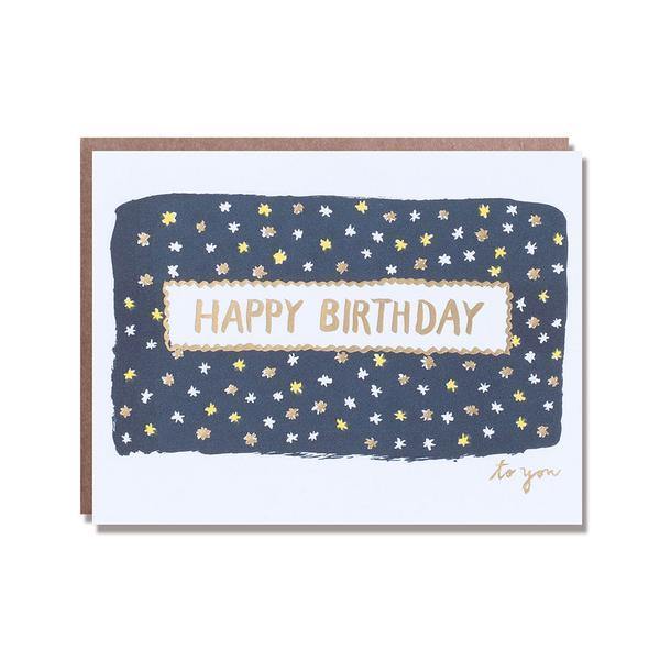 Egg Press - Stars Happy Birthday Card