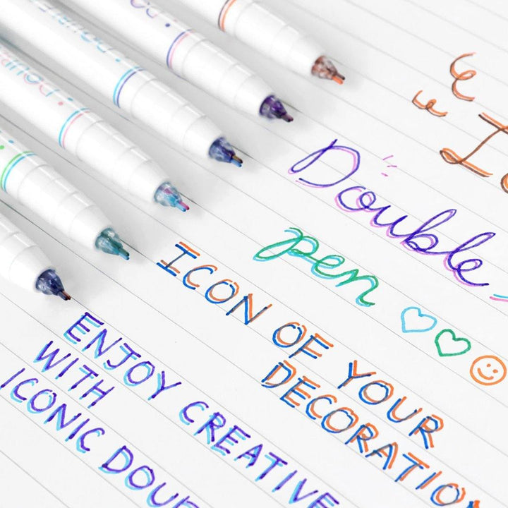 Iconic – Double Line Pen Forest – Set de 3 Rotuladores doble punta (13,5cm)