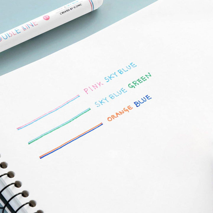 Iconic – Double Line Pen Forest – Set de 3 Rotuladores doble punta (13,5cm)