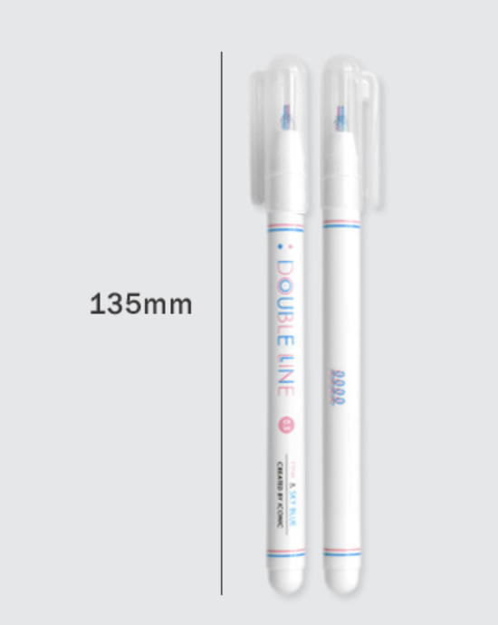 Iconic – Double Line Pen Forest – Set de 3 Rotuladores doble punta (13,5cm)