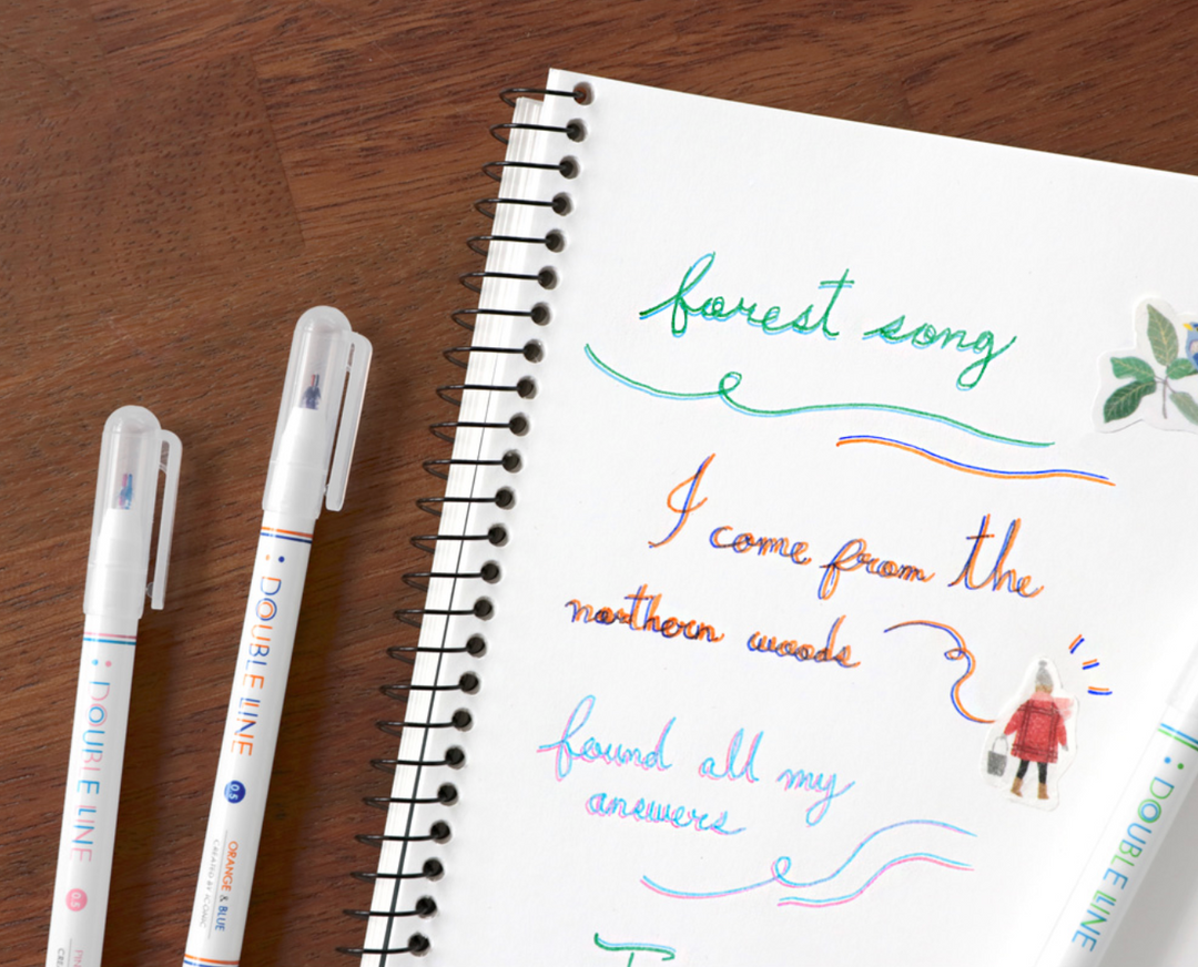 Iconic – Double Line Pen Forest – Set de 3 Rotuladores doble punta (13,5cm)