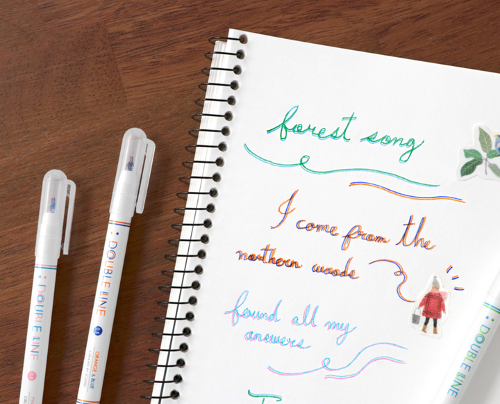 Iconic – Double Line Pen Forest – Set de 3 Rotuladores doble punta (13,5cm)