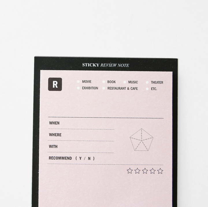 Iconic – Sticky pad Review Notes – Notas adhesivas de evaluación (14,5 x 8 cm)