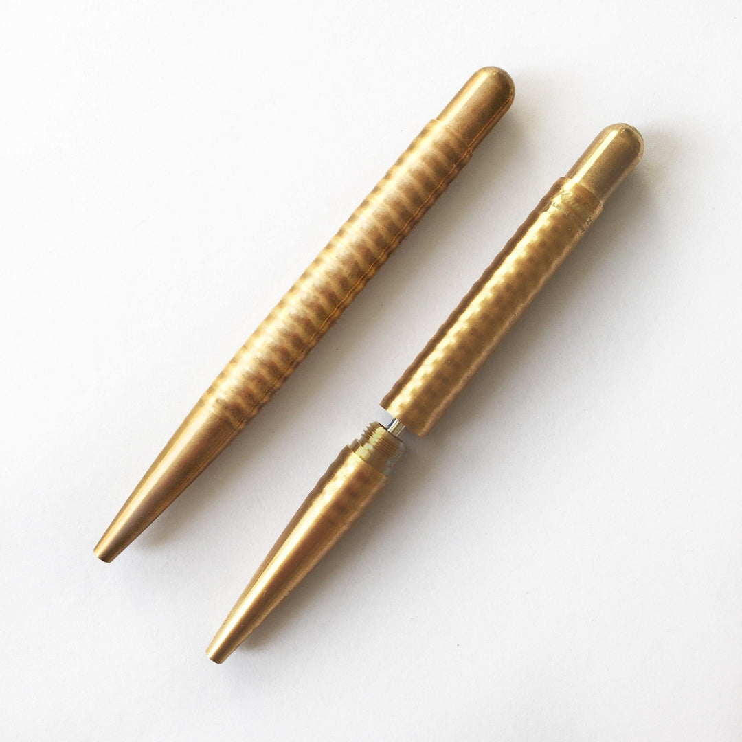 Kaweco - Liliput Wave - Fountain Pen M Brass (9,8cm)