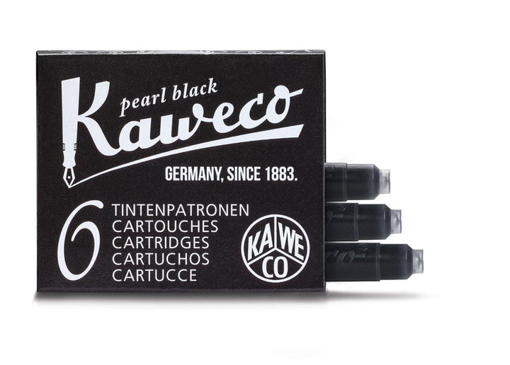 Kaweco - Caja de 6 cartuchos de tinta estilográfica – Pearl Black