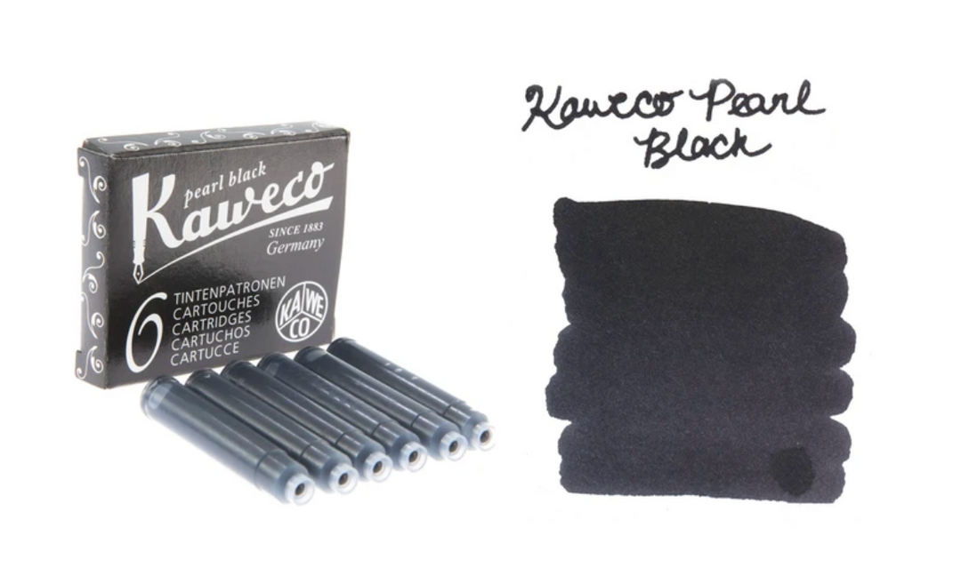 Kaweco - Caja de 6 cartuchos de tinta estilográfica – Pearl Black