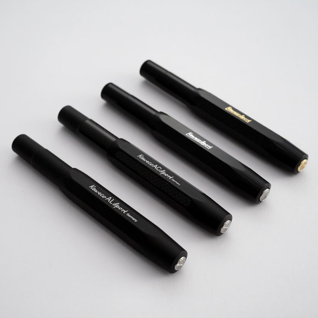 Kaweco - AL Sport Fountain Pen All Black Edition - Fountain Pen M Blac –
