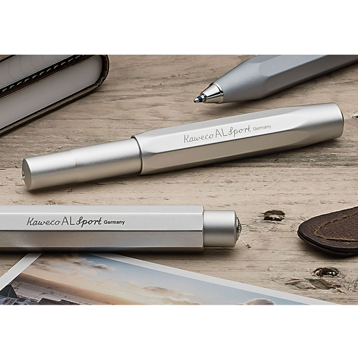 Kaweco - AL Sport Aluminum - Gray Retractable Ballpoint Pen (10 cm)