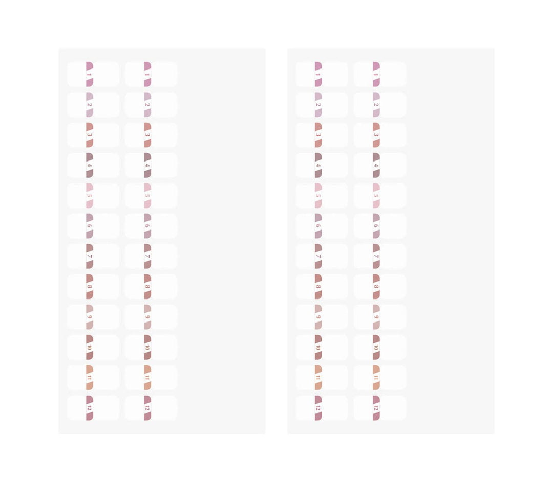 Midori - Index Label Chiratto Numbers - Adhesive Index Markers (1.9 x 2 cm)