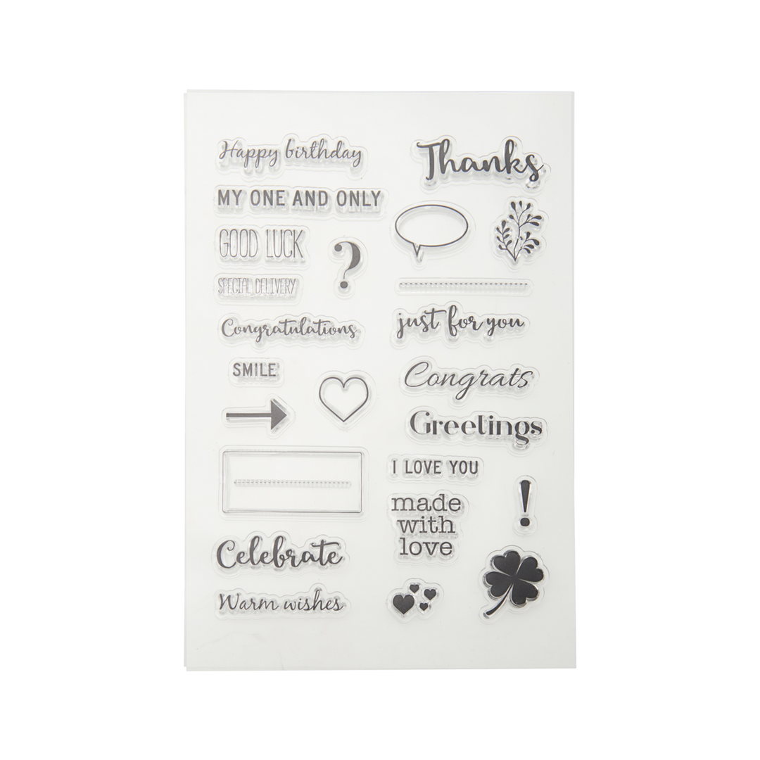 Monograph – Silicon Stamps Sheet – Sheet of stamps phrases and motifs