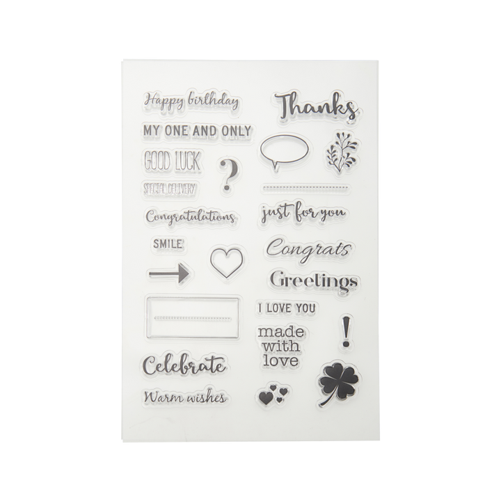 Monograph – Silicon Stamps Sheet – Sheet of stamps phrases and motifs