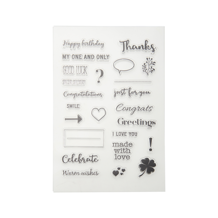 Monograph – Silicon Stamps Sheet – Hoja de sellos frases y motivos