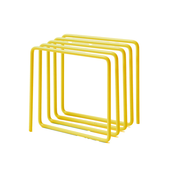 Block Design – Magazine Rack – Organizador de Escritorio Amarillo(15 x 15 cm)
