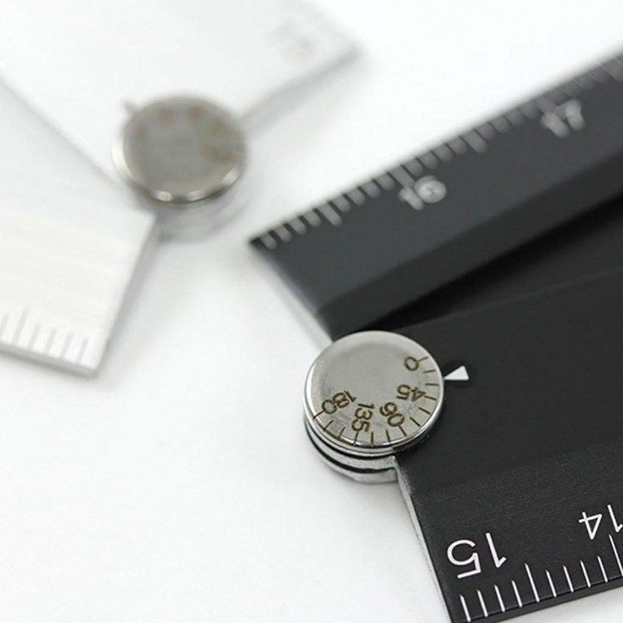 Midori – Aluminum Mutiple Ruler – Silver aluminum folding ruler (15 ...