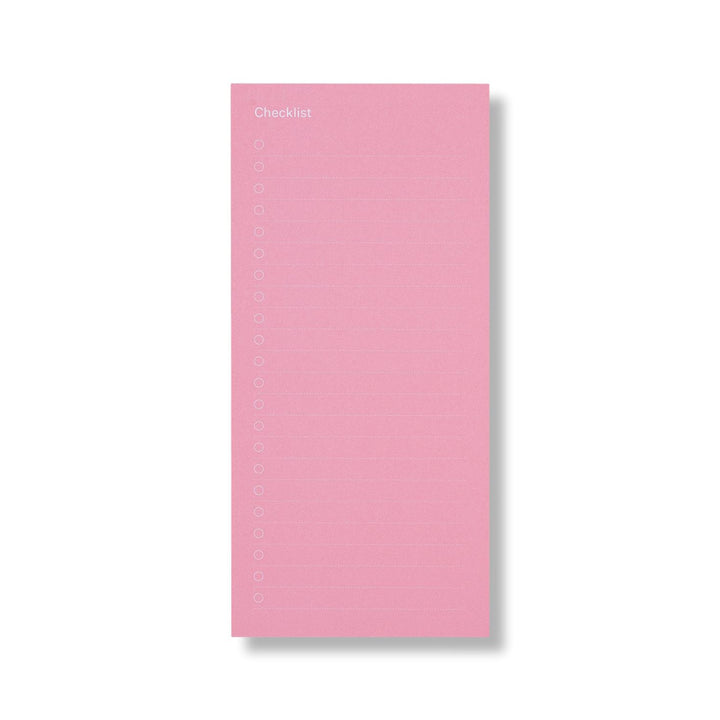 Mishmash -  Checklist Pad - Bloc de listas rayado rosa (8 x 18 cm)