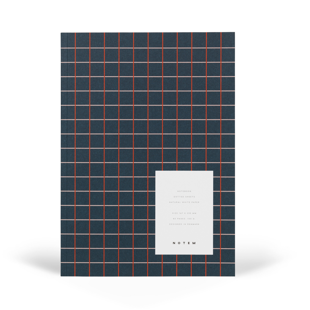 Notem Studio – Vita – Blue Lined or Dotted Mesh Notebook A5 (16.7 x 23.5cm)
