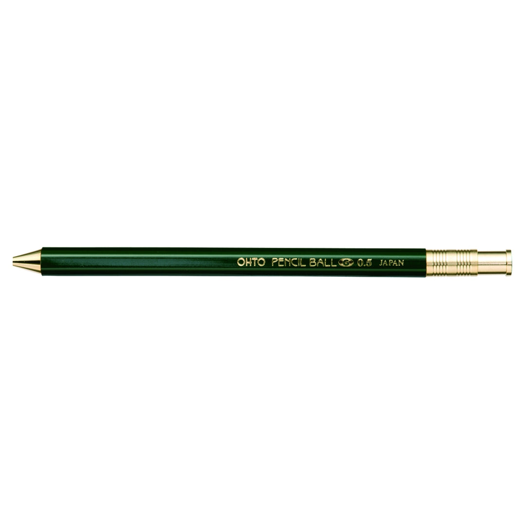 OHTO - Pencil Ball Gel- Bolígrafo 0,5 mm verde de tinta de gel (13,7cm)