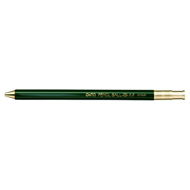OHTO - Pencil Ball Gel- Bolígrafo 0,5 mm verde de tinta de gel (13,7cm)