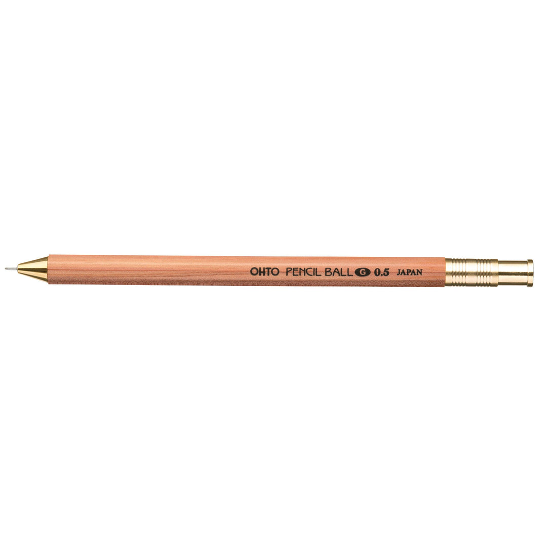 OHTO - Pencil Ball Gel - Bolígrafo 0,5 mm Madera de tinta de gel (13,7cm)