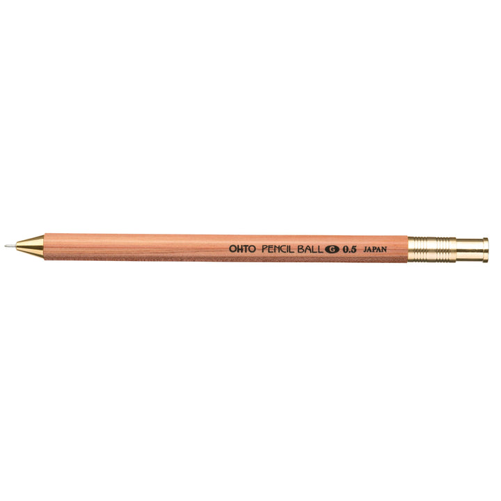 OHTO - Pencil Ball Gel - 0.5mm Wood Gel Ink Pen (13.7cm)