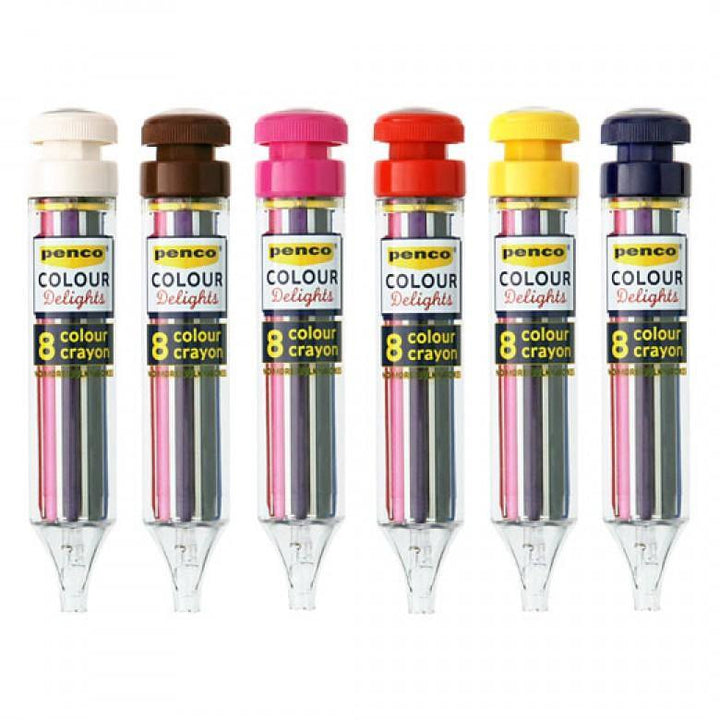 Penco - 8 Colour Crayon - Portaminas con 8 ceras de color (13,5 cm)