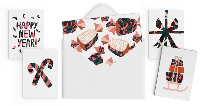 felicitaciones de navidad pretty paper