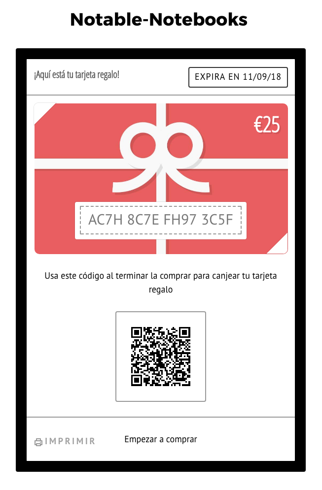 Digital Gift Card