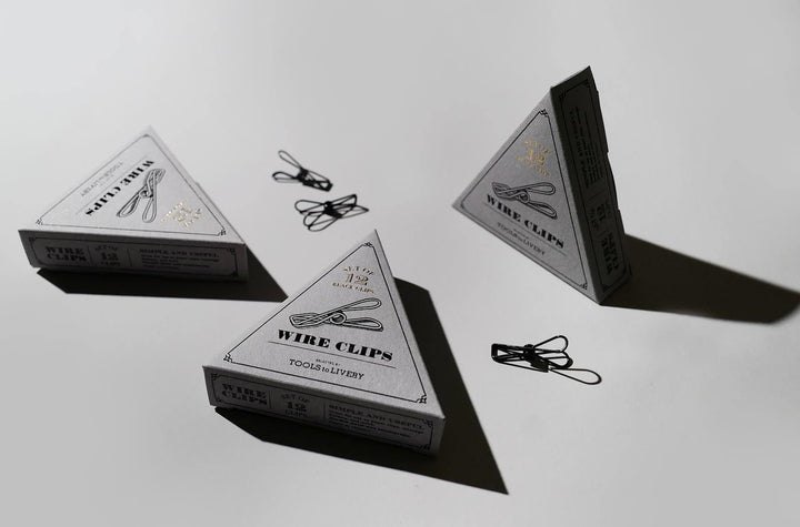 Tools to Liveby - Wire Clips - Set de 12 clips negros (3,2 cm)