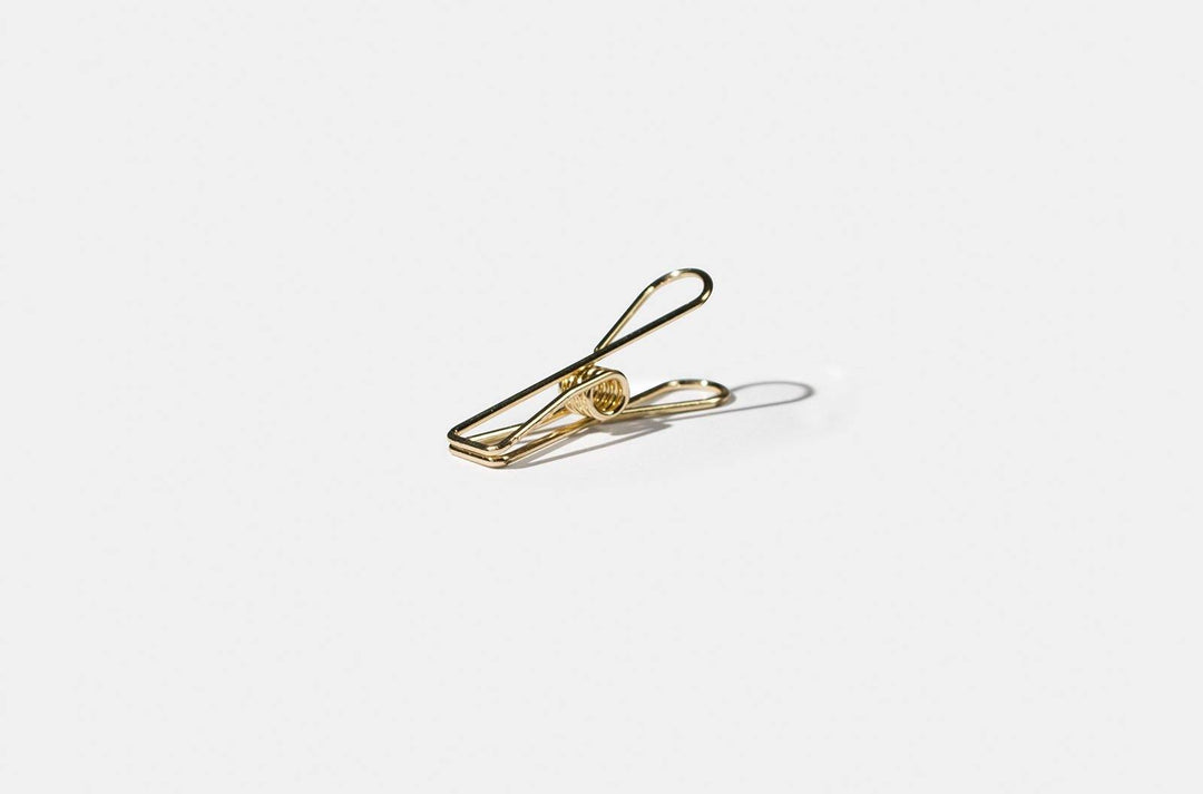 Tools to Liveby - Wire Clips - Set de 12 clips dorados (3,2 cm)