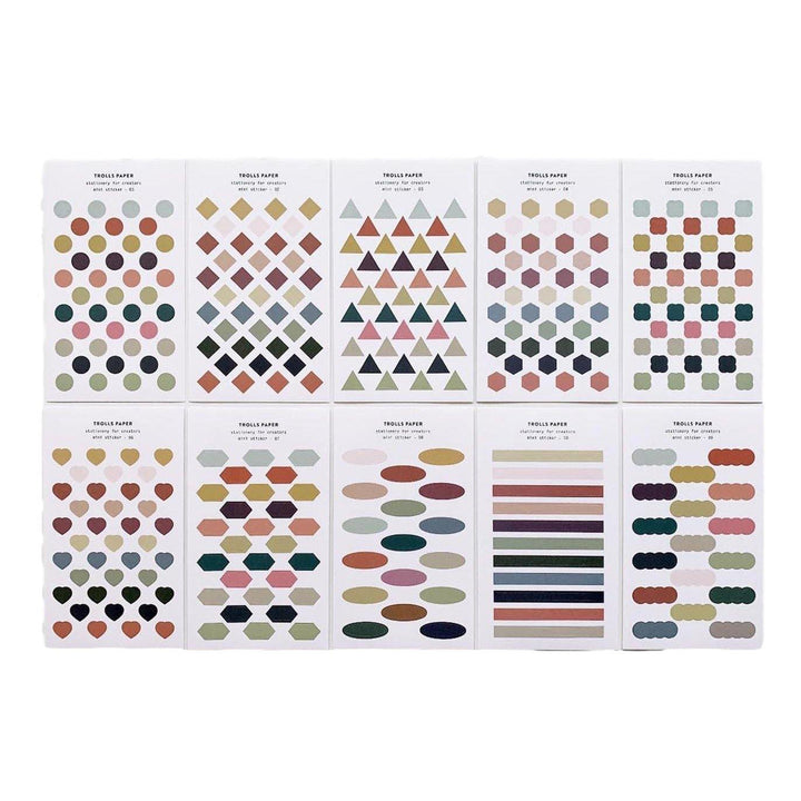 Trolls Paper – Color mini sticker – Pack of 10 sticker sheets