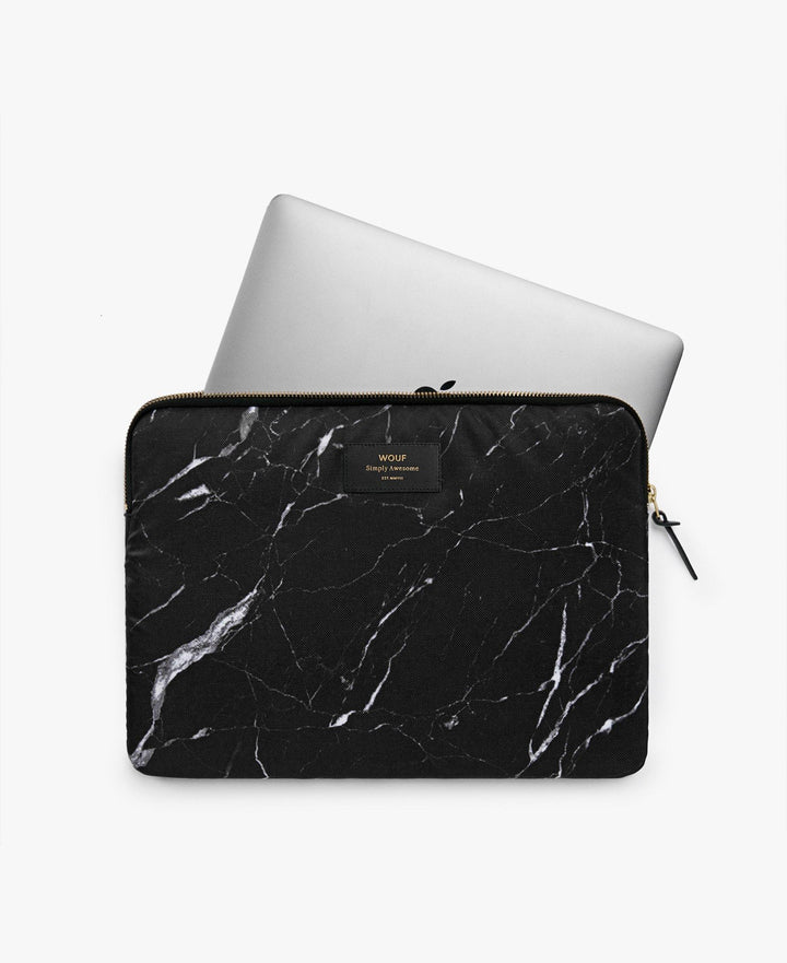 Wouf - Black Marble - Ruled Notebook A5 (21 x 14.9 cm)