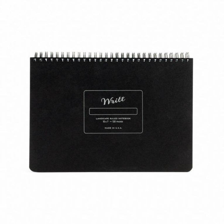 Write Notepads &amp; Co – Landscape Notebook Black – Ruled Notebook B5 (17.8 x 25.4cm)