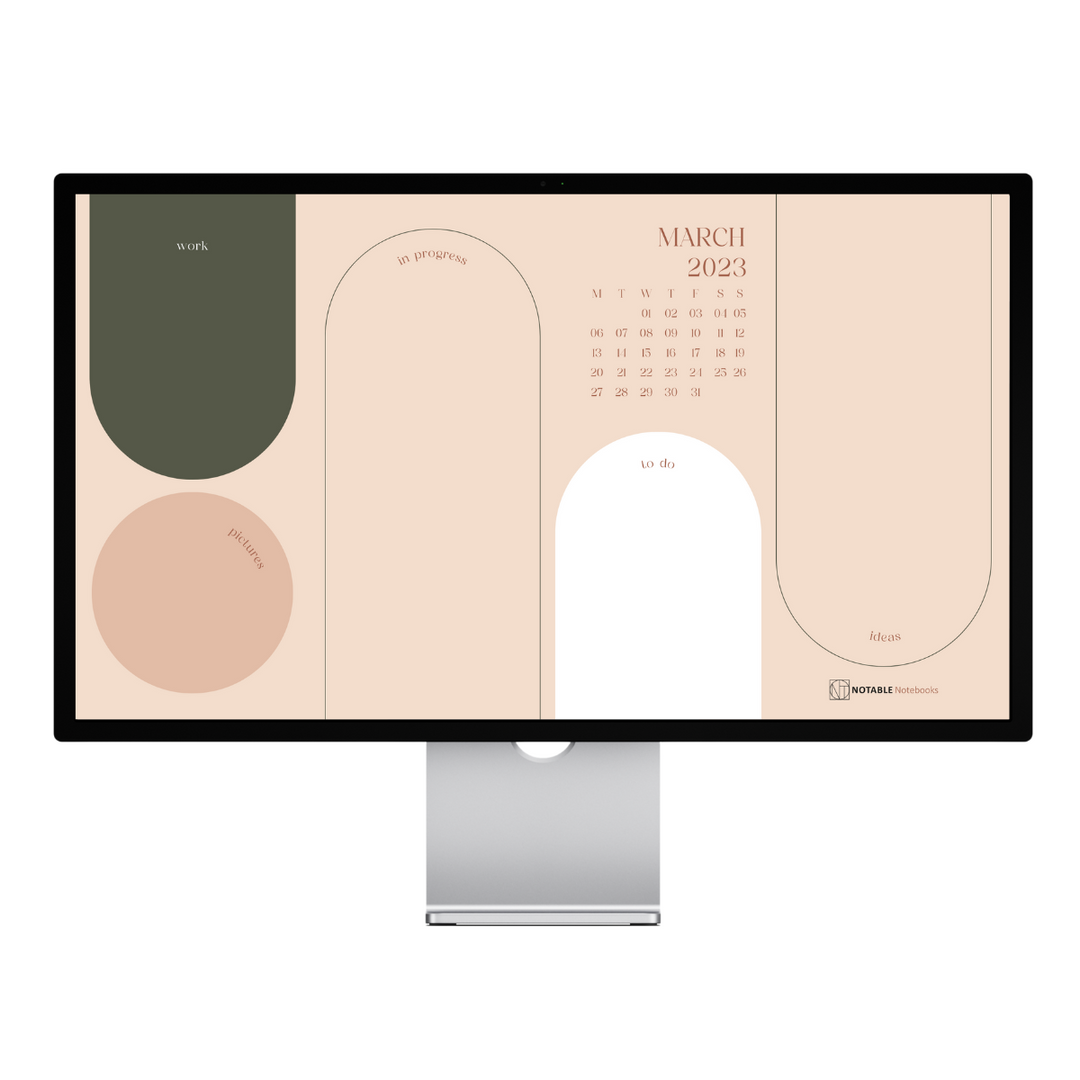 Notable Notebooks – Digital Pack 2023 - CREATIVE efficient computer (wallpaper + icons)