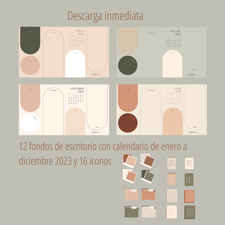 Notable Notebooks – Digital Pack 2023 - CREATIVE efficient computer (wallpaper + icons)