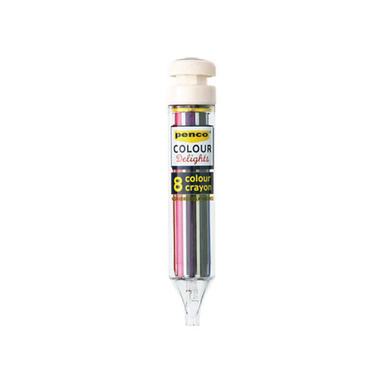 Penco - 8 Colour Crayon - Portaminas con 8 ceras de color (13,5 cm)